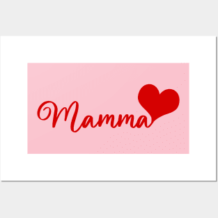 Mamma with Red Heart Posters and Art